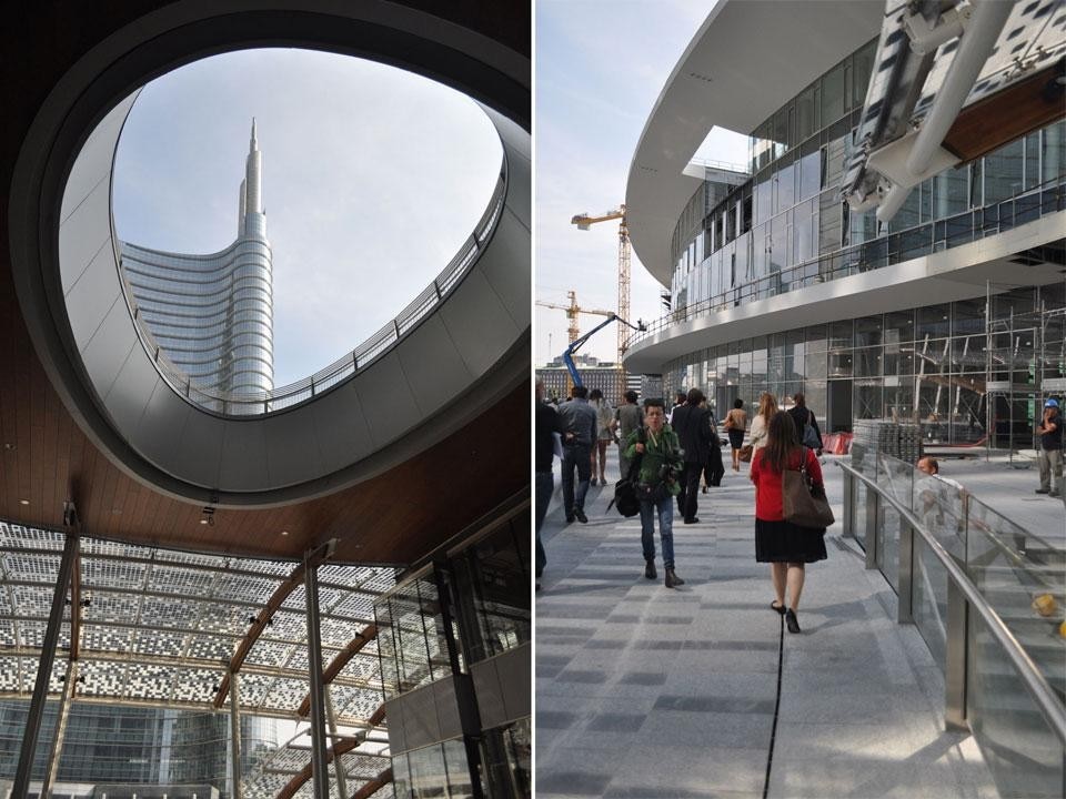 Corso Como District, Milano, piazza e galleria progettata dall'architetto argentino Cesar Pelli