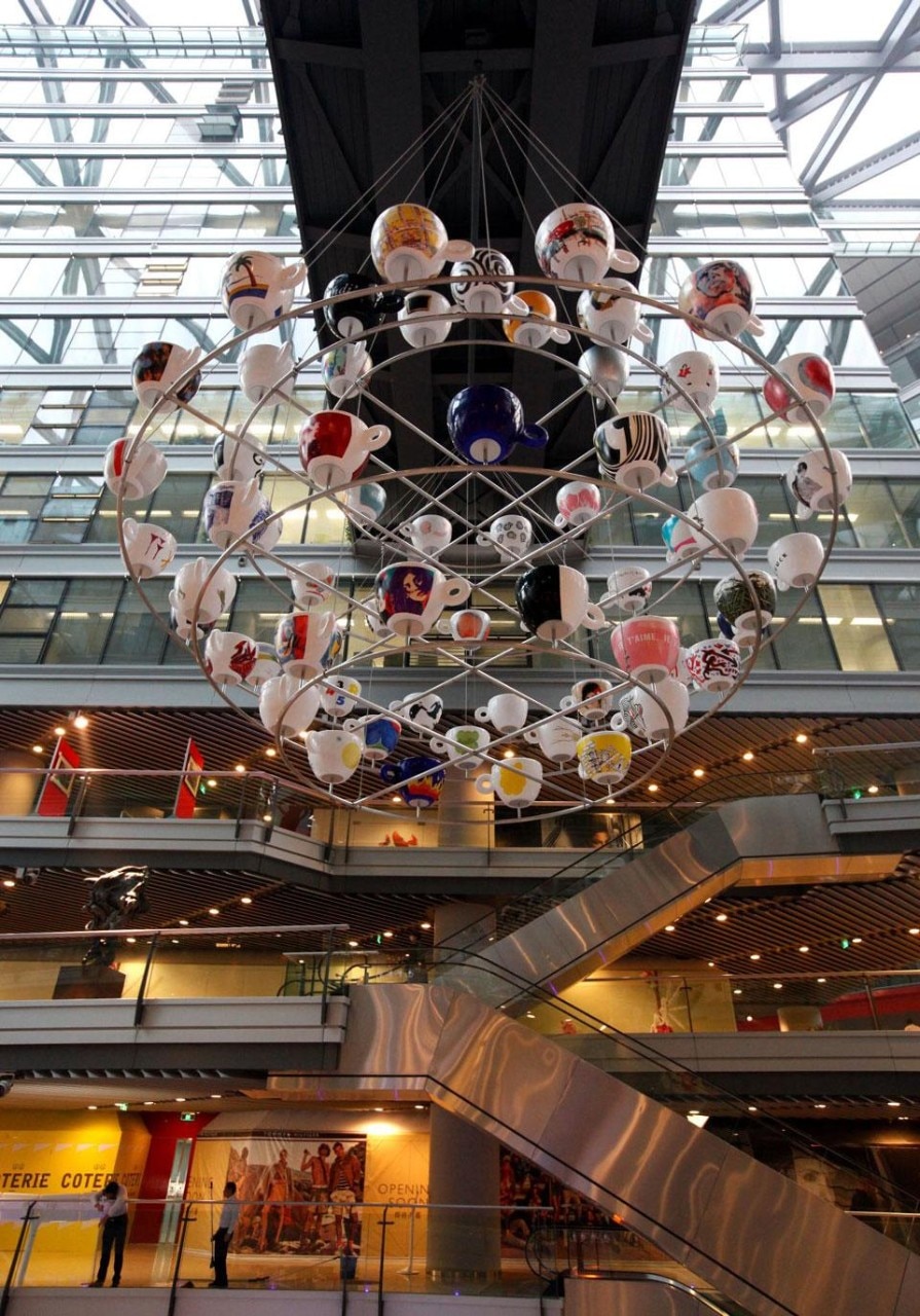 Chandelier alla galleria illy di Beijing