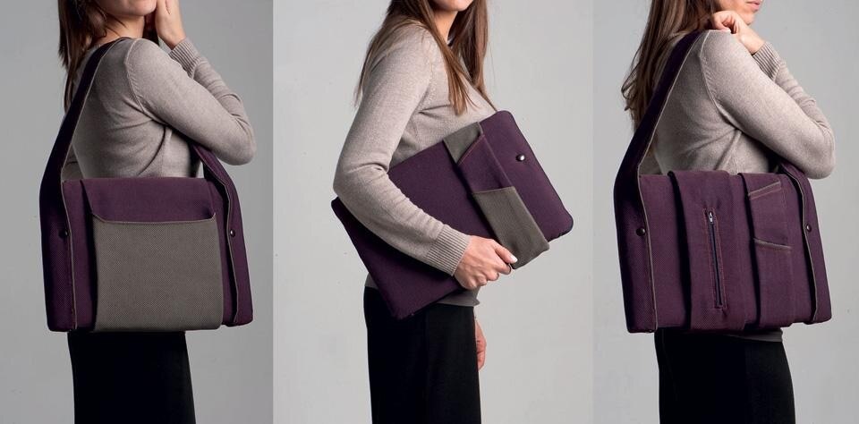 In apertura e qui sopra: Pick a pocket, progetto di Danai Gavrili in collaborazione con Tucano, Master in Design 2012