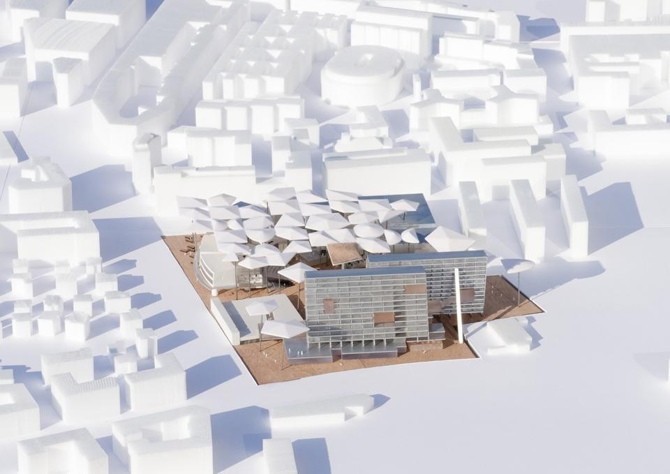 OMA, propostal per l'estensione del campus dell'Università Bocconi, Milano, Italia 2012