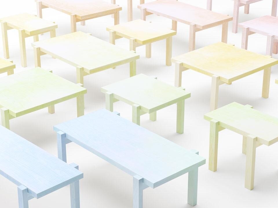Nendo Colored Pencil Tables Domus