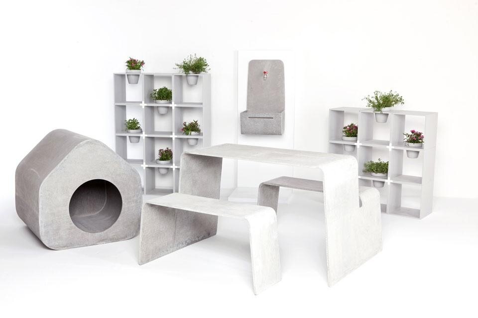 In apertura: SunLab 2013, Animale Sociale, bando di conorso. Sopra: Tina Rugelj, My Concrete Garden Collection, tra i selezionati all'edizione SunLab 2012