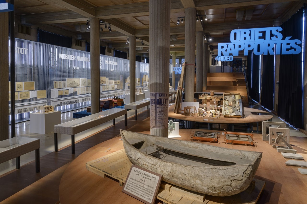 Vista della mostra “Auguste Perret, Huit Chefs d’oeuvre !/? – Architectures du béton armé” a Palais d’Iéna, Parigi