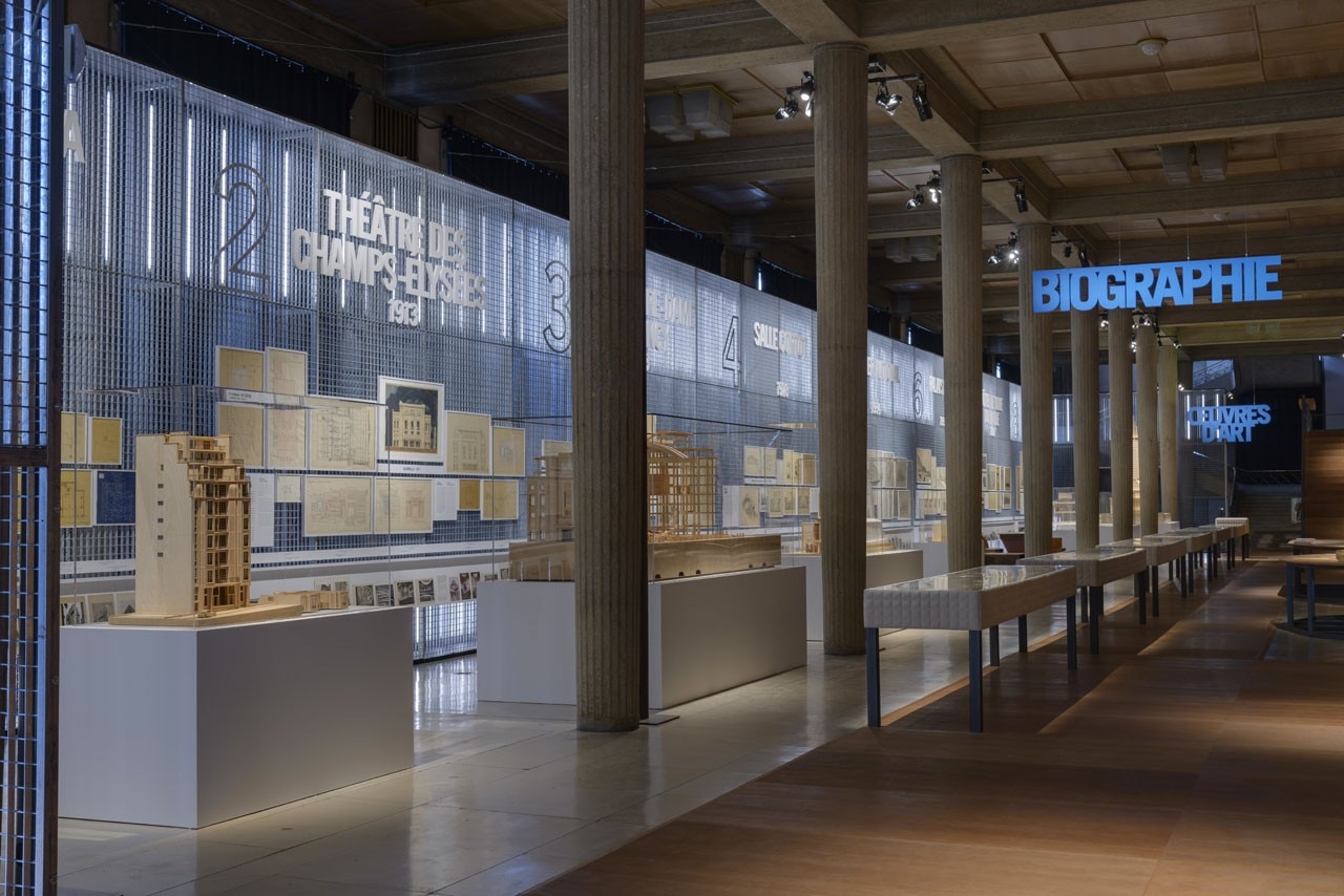 Vista della mostra “Auguste Perret, Huit Chefs d’oeuvre !/? – Architectures du béton armé” a Palais d’Iéna, Parigi