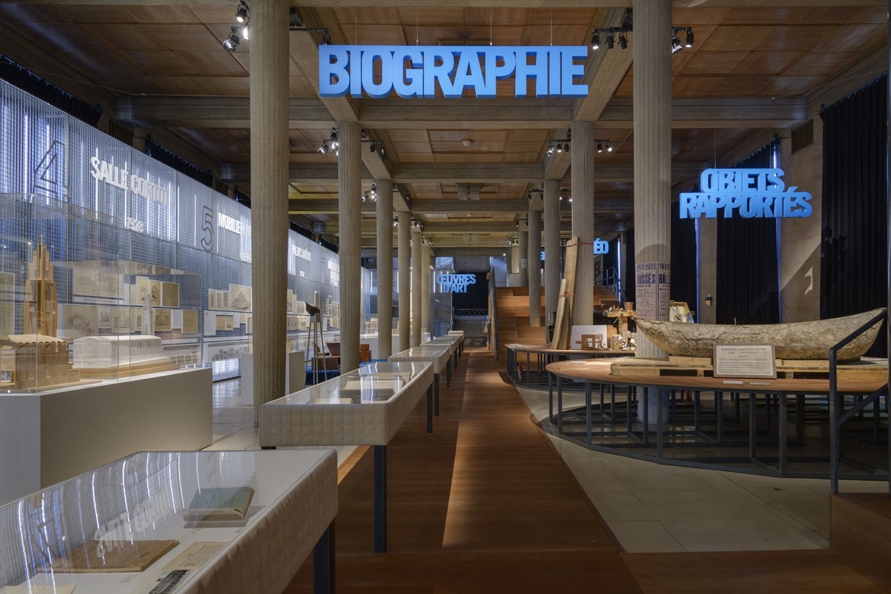 Vista della mostra “Auguste Perret, Huit Chefs d’oeuvre !/? – Architectures du béton armé” a Palais d’Iéna, Parigi