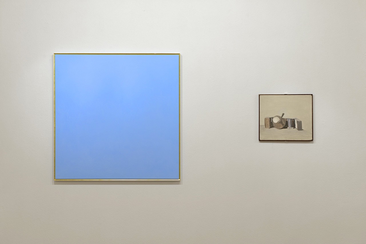 Ettore Spalletti Giorgio Morandi, veduta della mostra alla Galleria d'Arte Maggiore