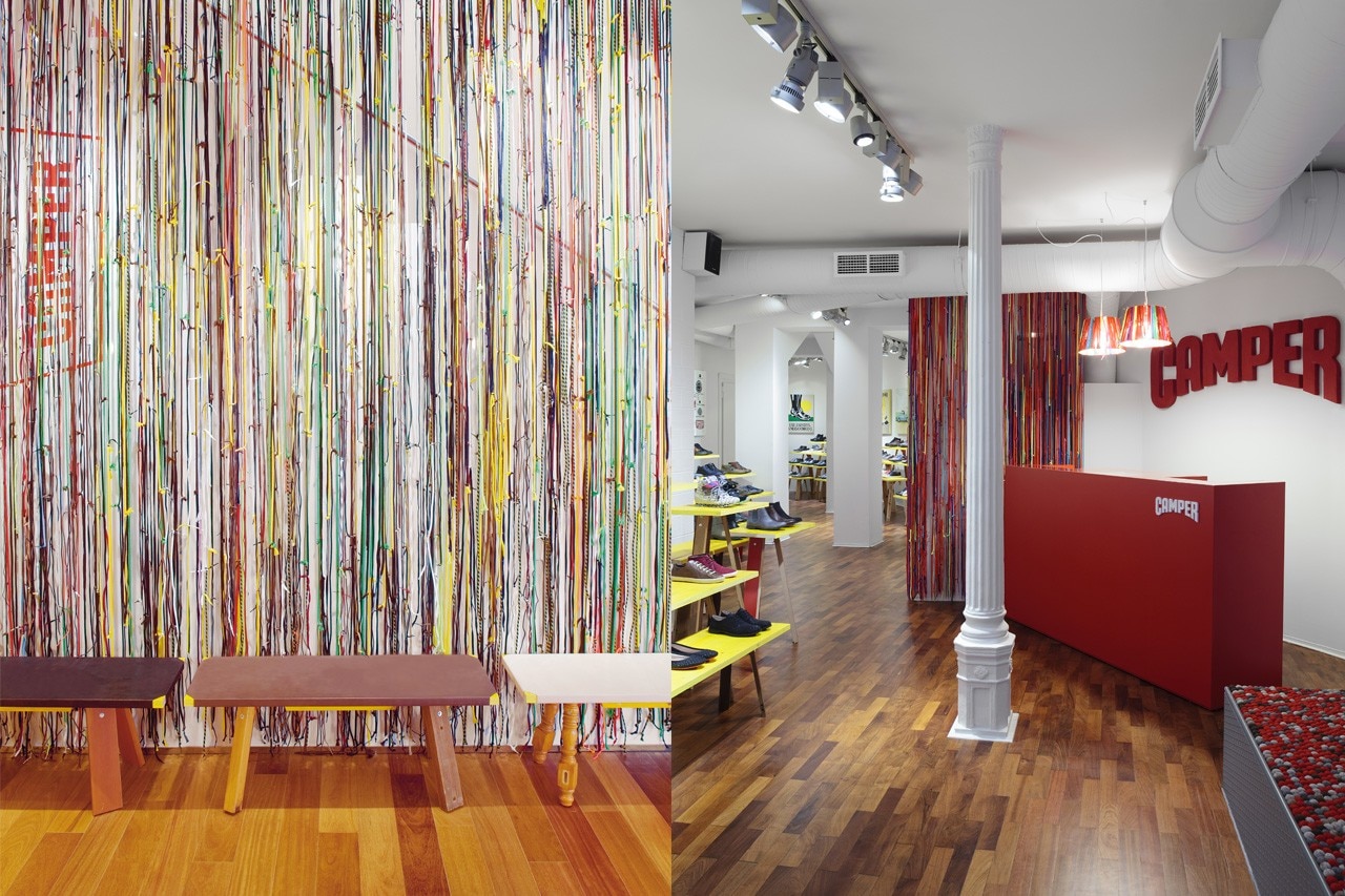 Curro Claret, Shoelaces, negozi Camper a Barcellona e a Madrid