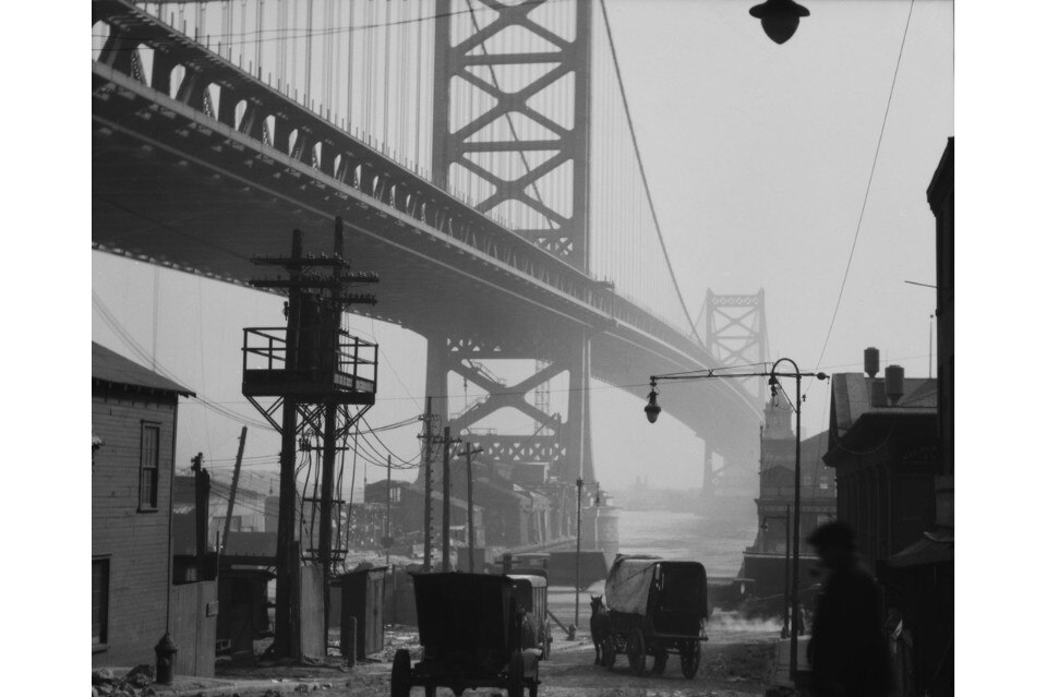 Emil Otto Hoppé, <i>Delaware Bridge</i>, Philadelphia, Pennsylvania, 1926 , USA. Vintage gelatin silver print © E.O. Hoppé Estate Collection / Curatorial Assistance