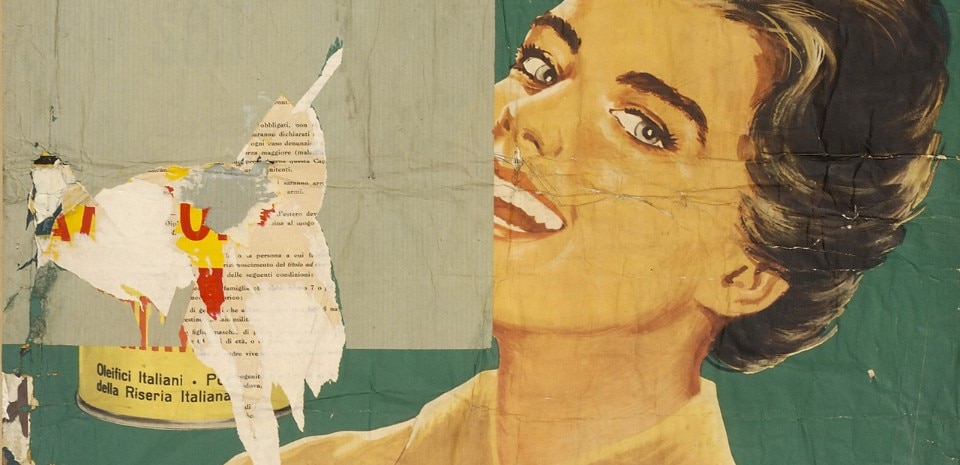 Mimmo Rotella, <i>Arachidina</i>, 1963, © Fondazione Mimmo Rotella/Foto: Alessandro Zambianchi, Simply.it srl, Milano