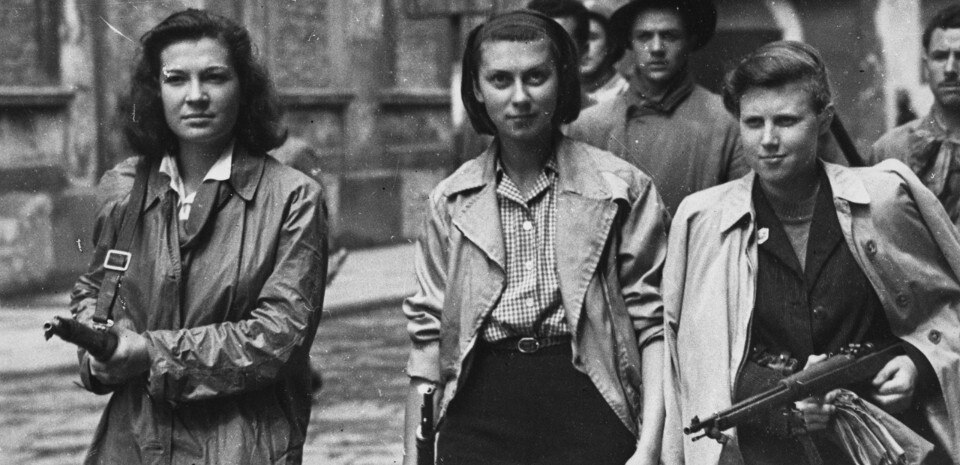 Valentino Petrelli, Milano, Tre ragazze partigiane, 1945, dettaglio