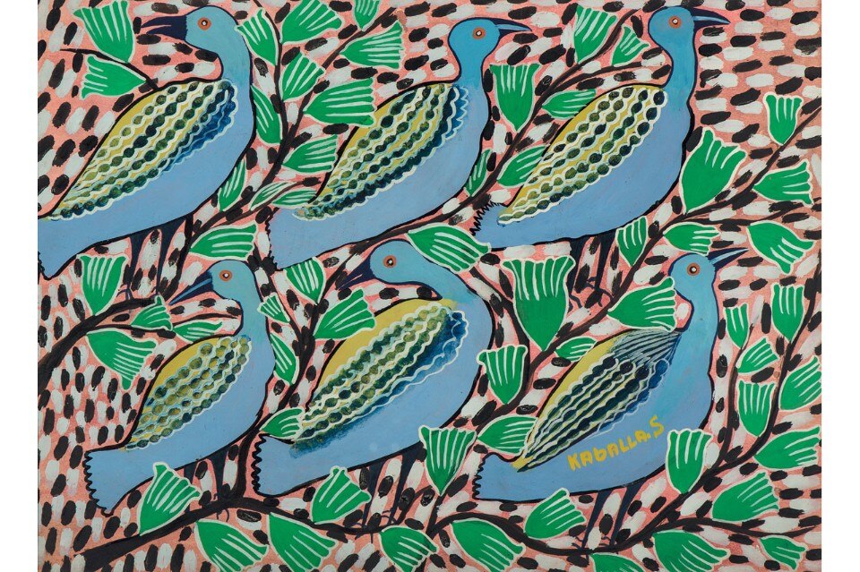 Sylvestre Kaballa, <i>Untitled</i>, c. 1950. Oil on paper, 38.5 x 52.5 cm. Collection Pierre Loos, Brussels. © Sylvestre Kaballa. Photo © Michael De Plaen