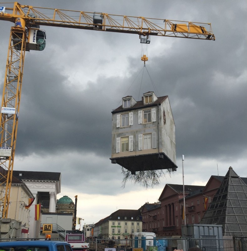 Leandro Erlich, <i>Pulled by the roots</i>, 2015. ZKM, Karlsruhe, Germany