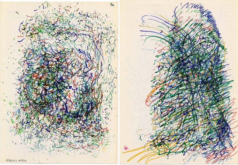 <b>A destra</b>: Gerry Mulligan, <i>Abyss</i>, 1980-82. <b>A destra</b>: Gerry Mulligan, <i>Senza titolo #32</i>, 1980 c.a.