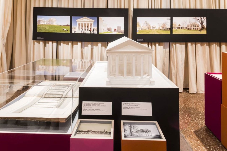 "Thomas Jefferson e Palladio Come costruire un mondo nuovo", vista dell'allestimento di Alessandro Scandurra