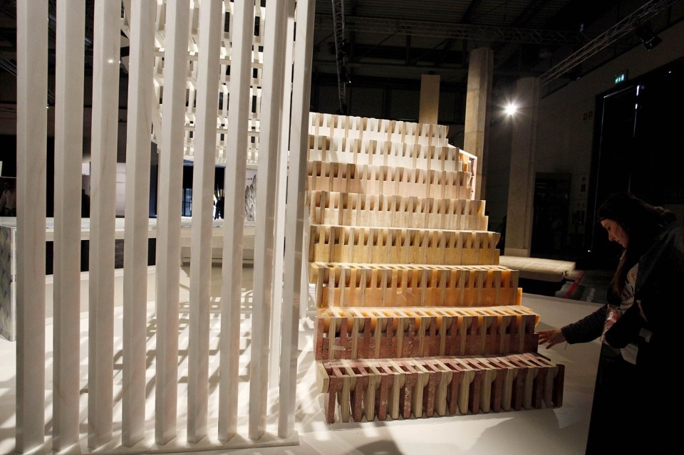 The Italian Stone Theatre, vista dell'allestimento a Marmomacc 2015, Verona The Italian Stone Theatre, vista dell'allestimento a Marmomacc 2015, Verona