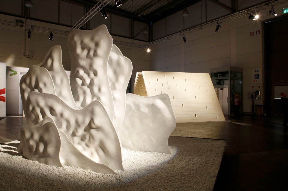 The Italian Stone Theatre, vista dell'allestimento a Marmomacc 2015, Verona The Italian Stone Theatre, vista dell'allestimento a Marmomacc 2015, Verona