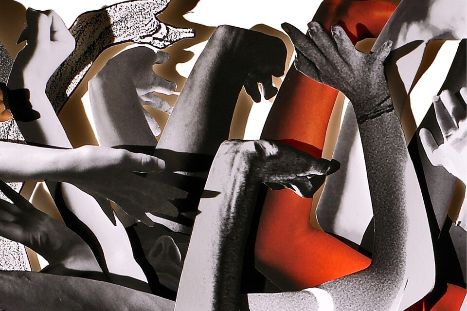 Marta Dell'Angelo, Caryatids, 2007, collage, dettaglio