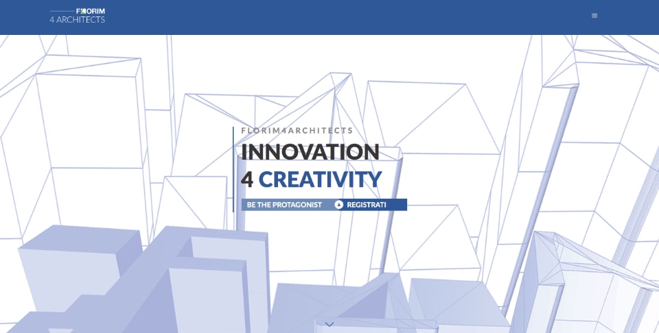 Screenshot dal sito web Florim4Architects 