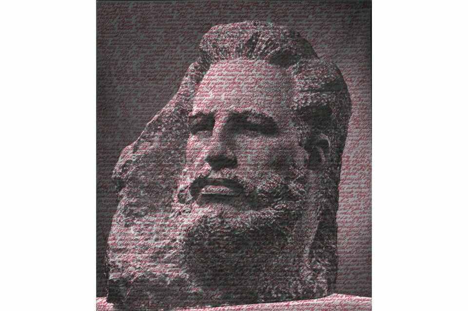 Vyacheslav Akhunov, <i>The Cuban people will live under Communism</i>, 1987, stampa su carta e penna, cm 21x18,2. Courtesy Laura Bulian Gallery