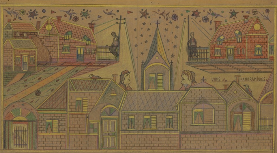 Paul End, Un couple et des lions, vues panoramiques