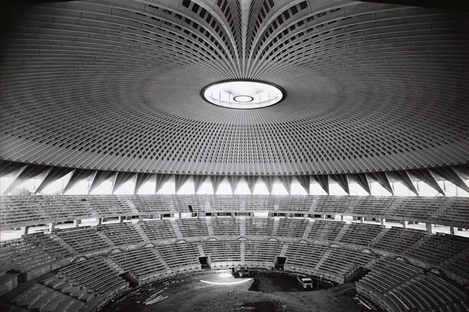 Pier Luigi Nervi e Marcello Piacentini, Palazzo dello Sport all’EUR a Roma (1955-59). Collezione MAXXI Architettura. Archivio Pier Luigi Nervi. Courtesy Fondazione MAXXI  