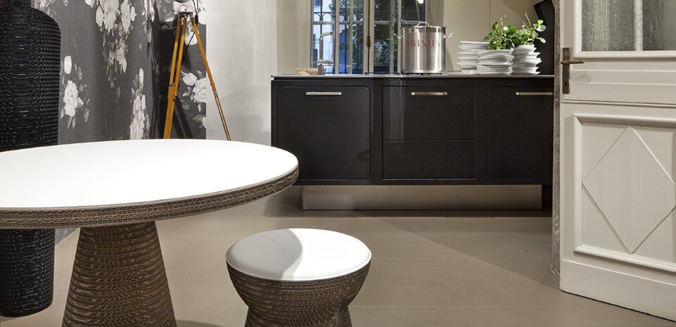 Abimis, vista dello showroom in via Pontaccio, Milano