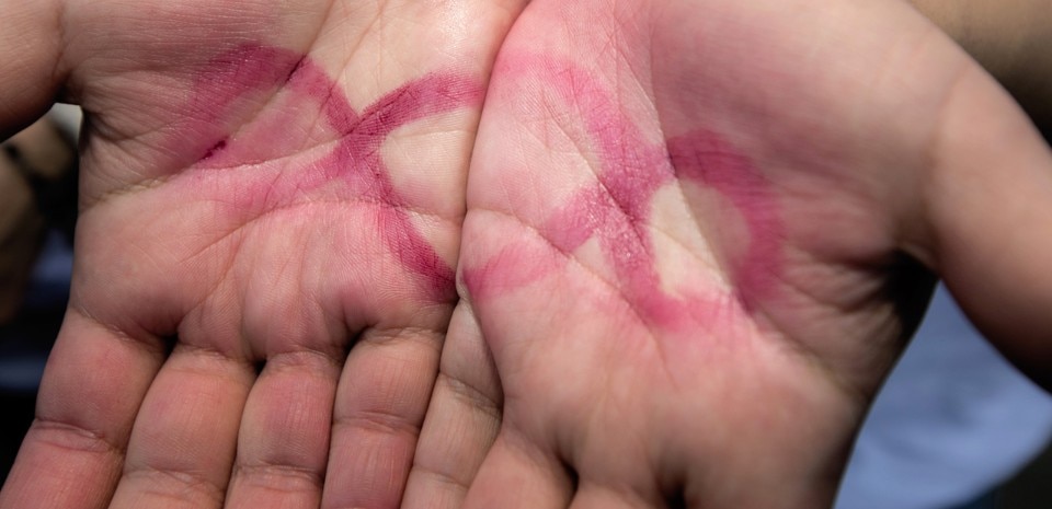 Un momento della performance collettiva realizzata <i>Terzo Paradiso</i>, da Giuseppe Silvestrin 