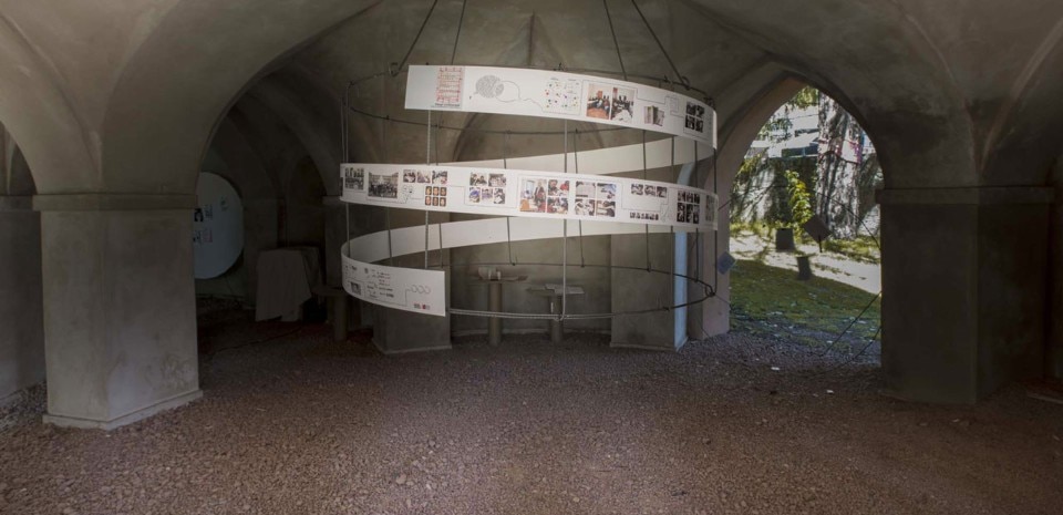 Emilio Caravatti, Consorzio Comunità Brianza, veduta dell'installazione a Paesaggi Mirati, 2016