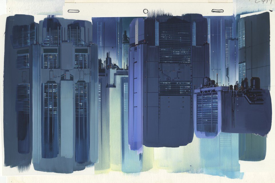 Hiromasa Ogur, sfondo per Ghost in the Shell (1995), fotogramma 477,