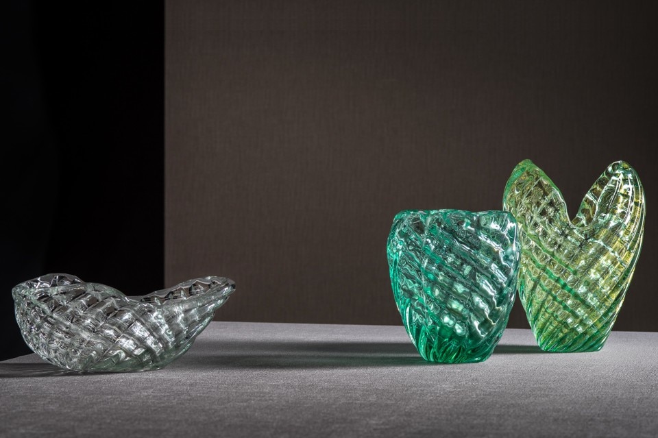 Paolo Venini, Vasi in vetro della serie “diamante”, 1934-36