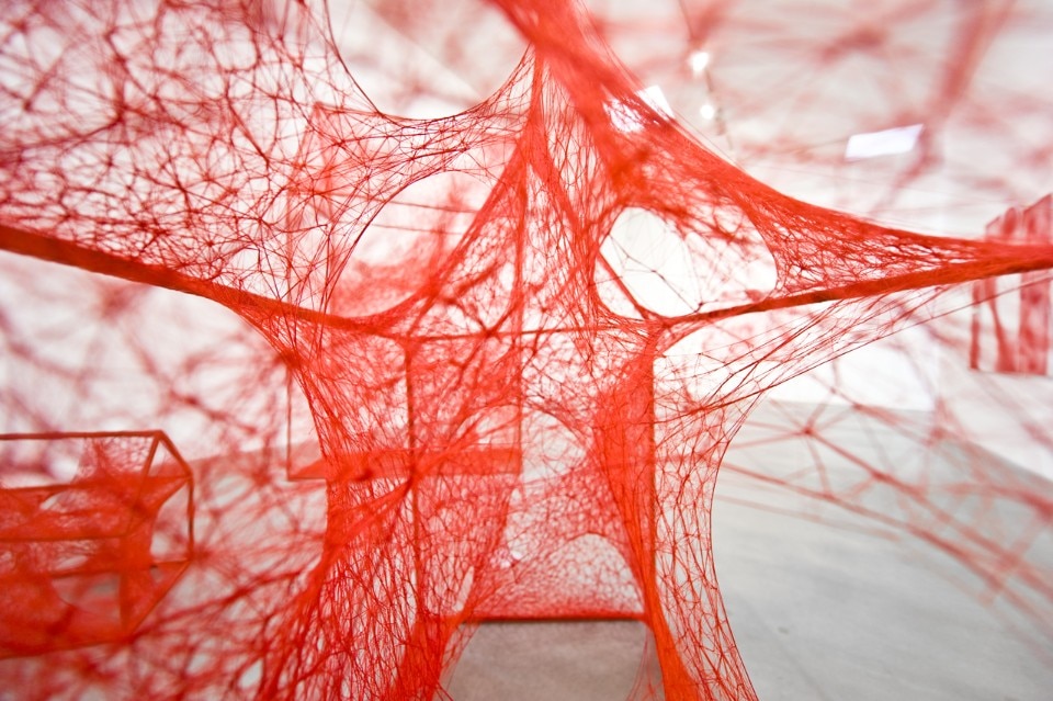 Chiharu Shiota, Uncertain Journey, 2016, installation view. Courtesy the artist and Blain|Southern, Photo: Christian Glaeser