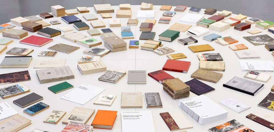 The Books of the Architecture of the City, veduta dell'installazione all'Istituto Svizzero, Milano, 2016