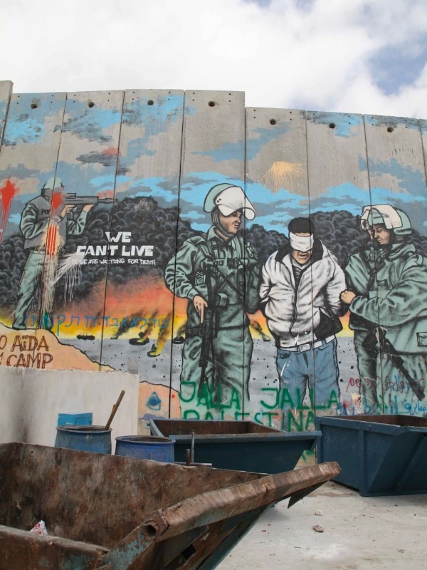 Street Art in the Separation Wall, 22/25-2-14, Aida Refugee Camp, Palestine. ©Clémence Lehec / Laurent Davin