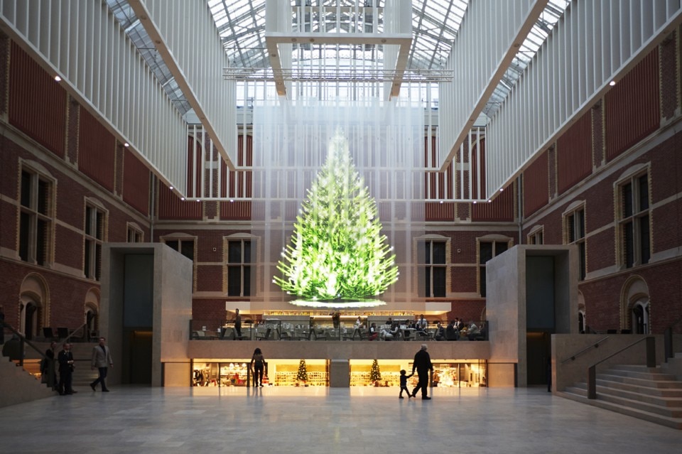 Droog, Rijksmuseum, ologramma di un albero di Natale, Amsterdam