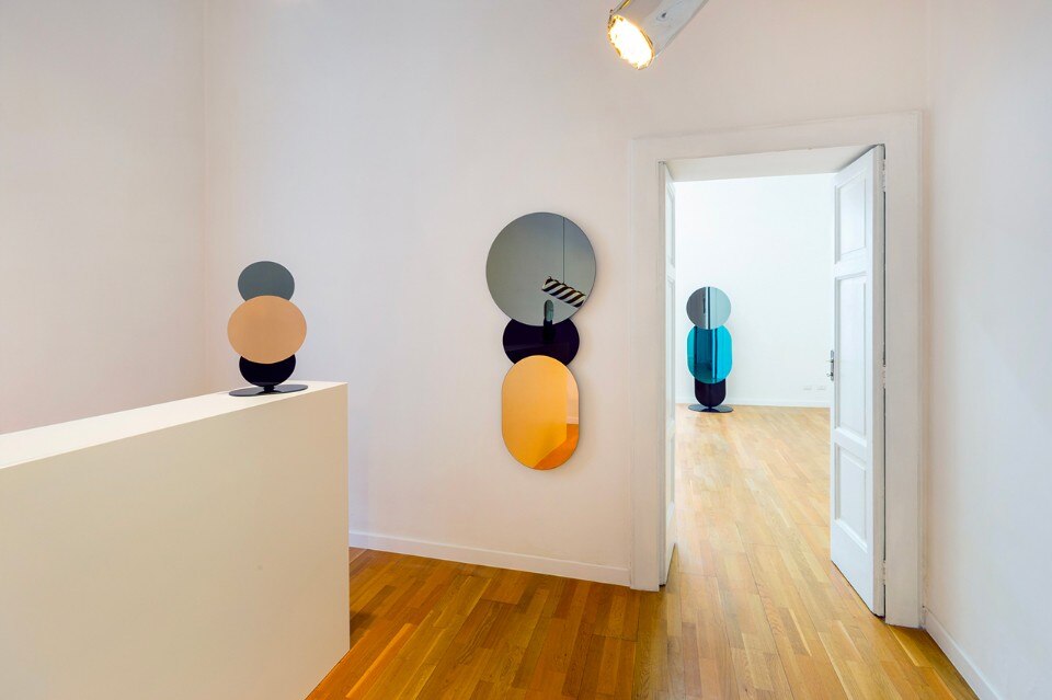 Giovanni Botticelli: Equilibrista Mirrors, veduta dell'installazione alla Swing Design Gallery