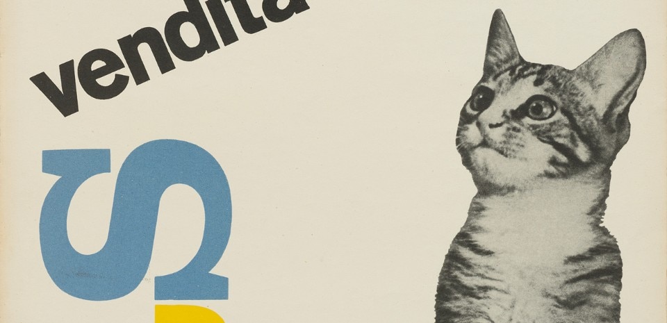 Heinz Waibl, “Vendita Casa MaS”, per i Magazzini allo Statuto MaS, 1958, stampa offset su carte, 50x35cm