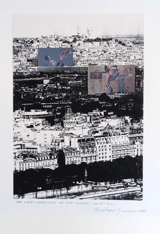 Andrea Branzi, <i>Fotomontaggi urbani</i>, collage con interventi originali, 70 x 100 cm