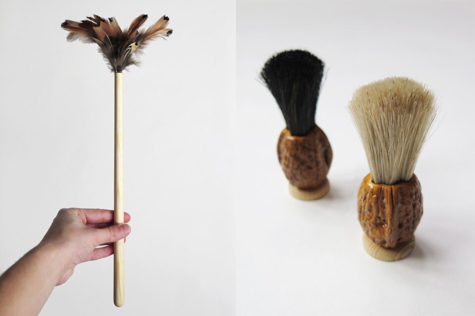 Judith Leijdekkers, Time Conflicts, pennelli ottenuti con materiali naturali di scarto