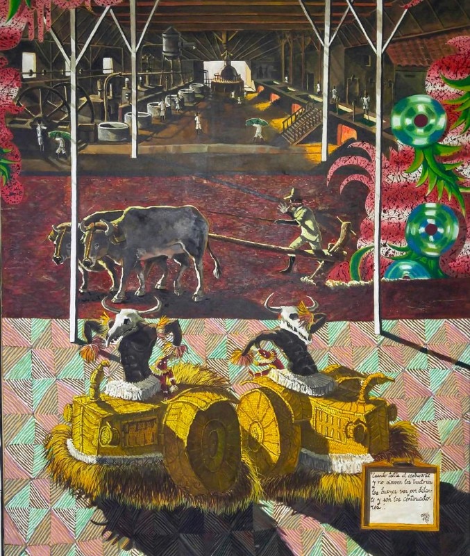 Douglas Perez Castro, Traccíon Animal, 1995, oil on canvas. The Bronx Museum of the Arts Permanent Collection, gift of Steven Kasher and Susan Spungen Kasher