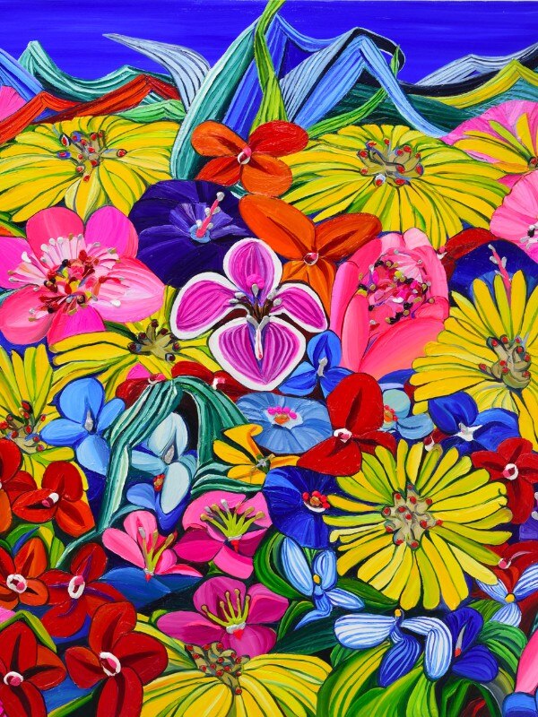 Aki Kondo, Happiness of Rain, 2016, olio su tela, 163x130cm. Copyright l'artista, courtesy ShugoArts