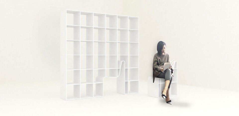 Sou Fujimoto, Bookchair for Alias, render, 2017