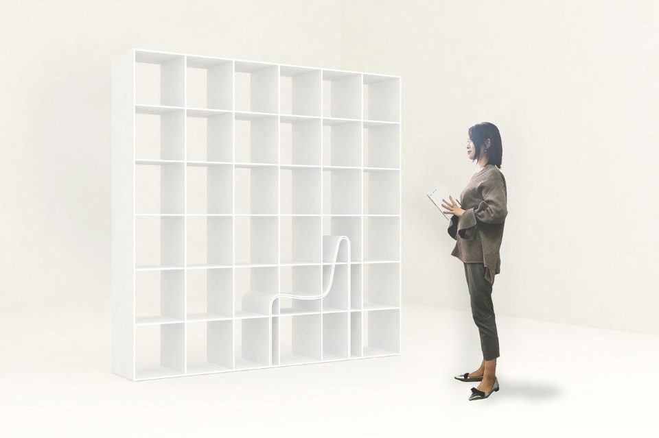 Sou Fujimoto, Bookchair for Alias, render, 2017