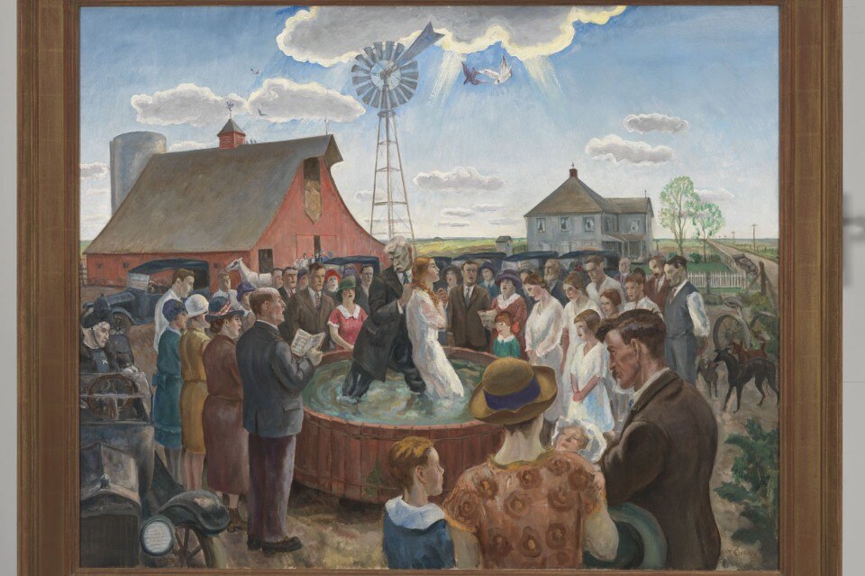 John Steuart Curry (1897‑1946), Baptism in Kansas, 1928