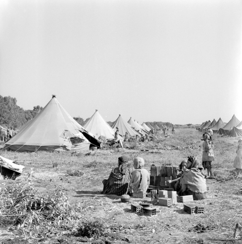 Camp de regroupement a Taher El Achouet, Regione di Costantina, Algeria, luglio 1957 © Cuny, Claude / SCA / ECPAD