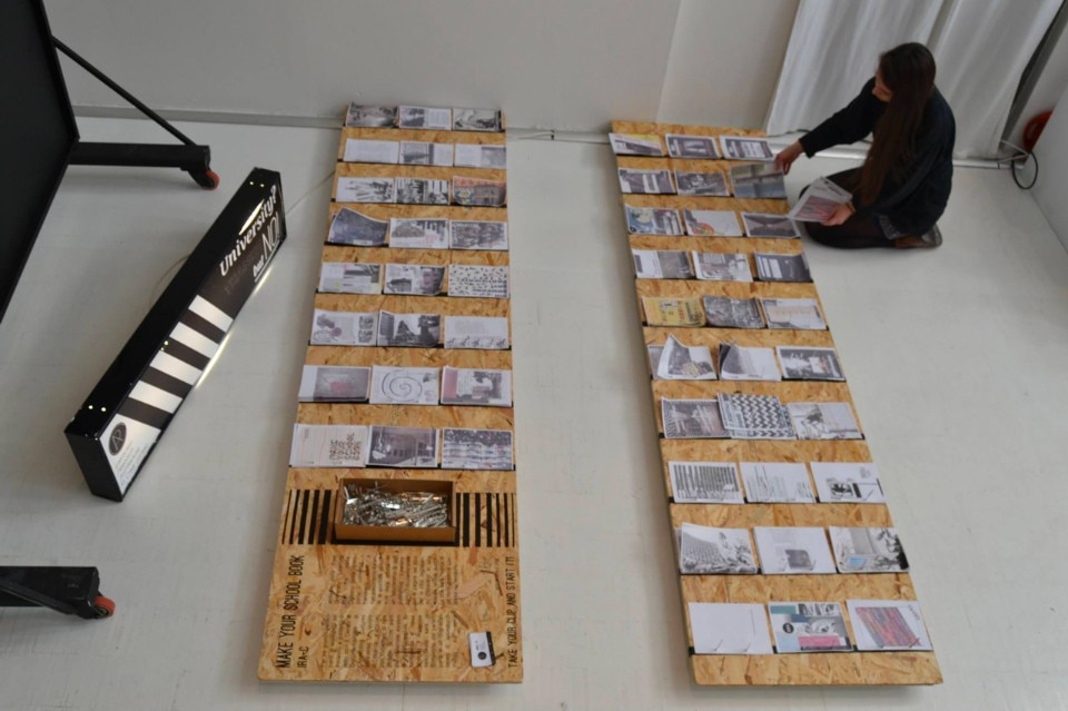 IRA-C, Make your school book, veduta dell'installazione, Triennale di Milano, 2013