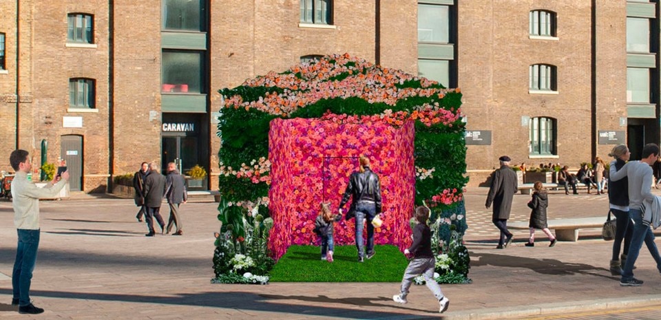 Bloomon, installazione a Granary Square, Designjunction, Londra, 2017