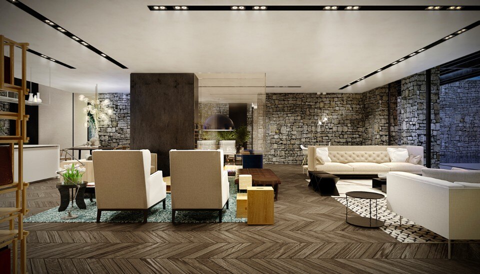 Nella lounge: cuore pulsante degli spazi collettivi di CasaFantini/lake time