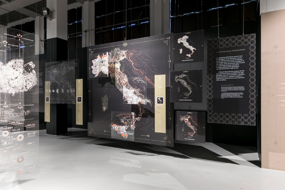Fig.9 "Il Bel Paese. Un progetto per 22.621 centri storici", vista della mostra, Triennale della Mostra, 2017