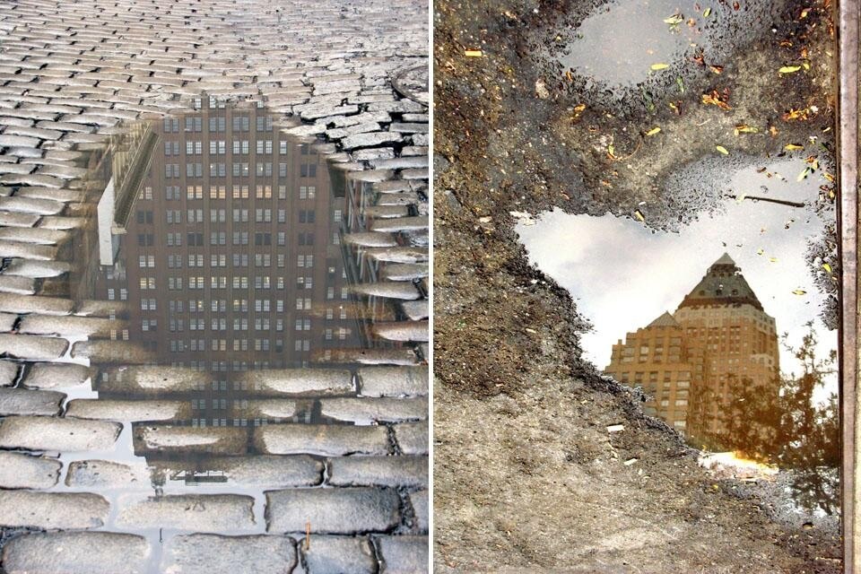 Monica Castiglion, <i>A glimpse in the puddle, Downtown New York</i>