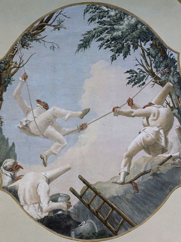 L'altalena di Pulcinella fresco by Giandomenico Tiepolo, source of inspiration of the project